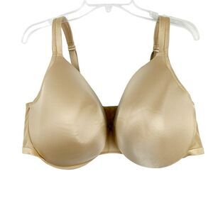 Cacique Smooth Lightly Lined Full Coverage Beige Nude Bra Underwire Size 48DD